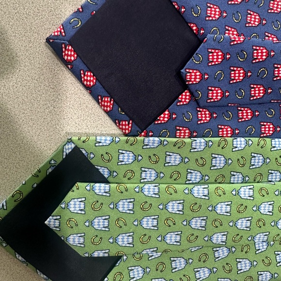 Alynn Neckware Silk Derby Steeplechase Horse Ties  Lot of Two Keeneland - Picture 6 of 9